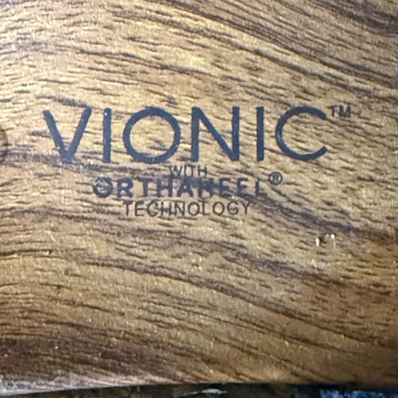 Vionic Brown Sandals with Gold Accents - Picture 7 of 8